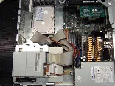 Desktop PC interior after professional HEPA decontamination