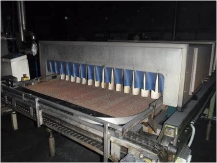 Mechanical kitchen equipment with fire and smoke contamination before cleaning
